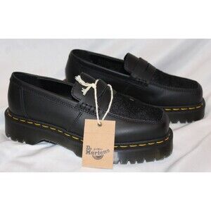 Dr. Martens Women's Penton Bex Genuine Calf Hair Loafer‎ Shoes Black 7 NWT $180